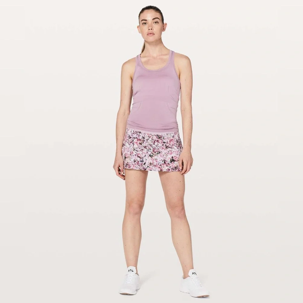 lululemon athletica Pink Floral Athletic Skirt